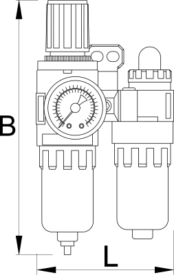 Filtru regulator si gresor pneumatic 3/4 inch UNIOR 621473 s