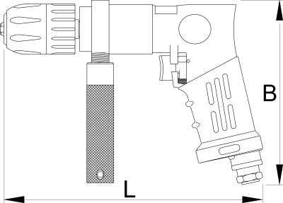 Pistol pneumatic de gaurit cu maner lateral UNIOR 617727 s